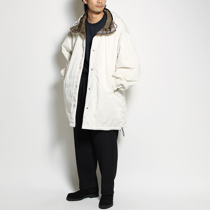 ABY PARKA REV QUILT -STONE GREY×TAUPE-