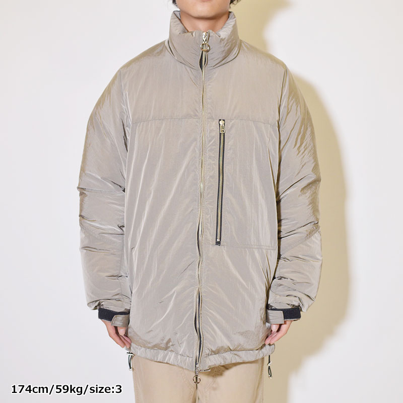 ACTIVE DOWN OVER JKT -GREY BEIGE-