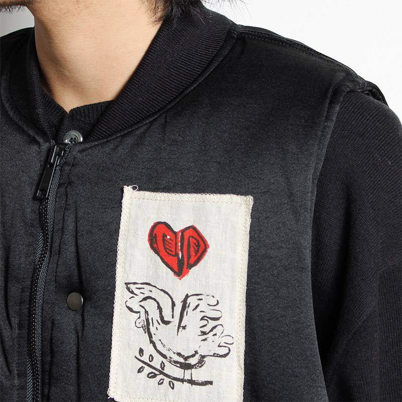 FLIGHT VEST "THE DOVE OF PEACE" -BLACK-