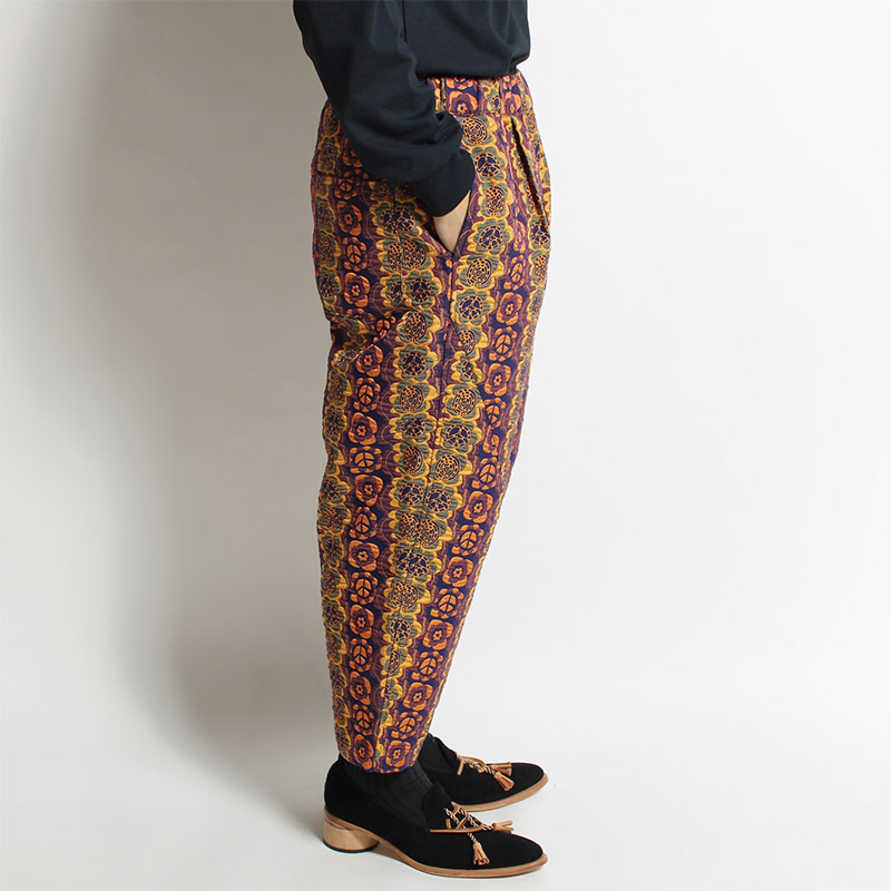 TAPERED EASY PANTS "FLOWER&PEACE" -FLOWER&PEACE NAVY-