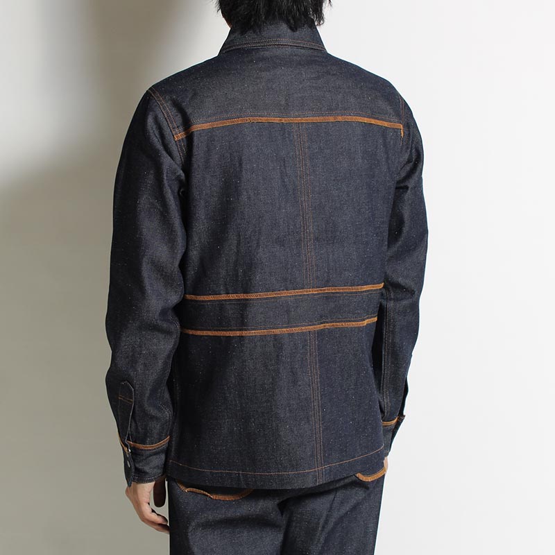 DENIM BUSH SHIRT "INSIDE OUT" -NAVY-