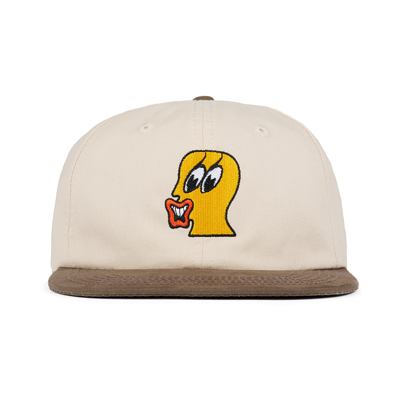 DUCK FACE 6PANEL HAT -NATURAL-