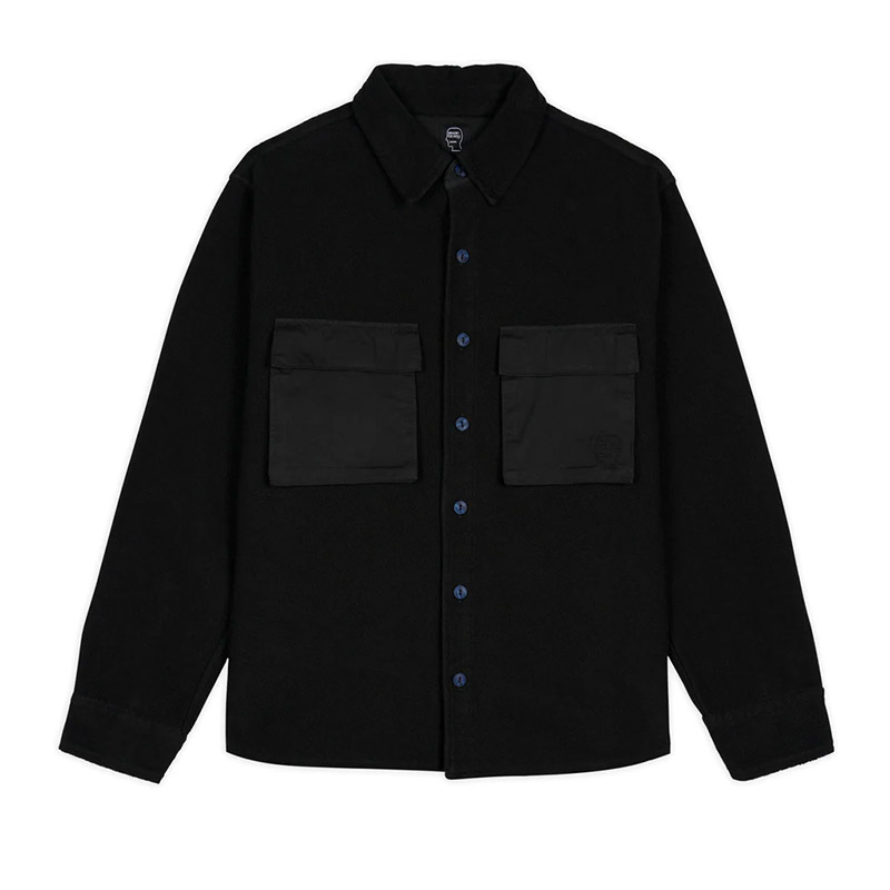 CPO FRENCH TERRY SATEEN SHIRT -2.COLOR-(ウォッシュブラック)
