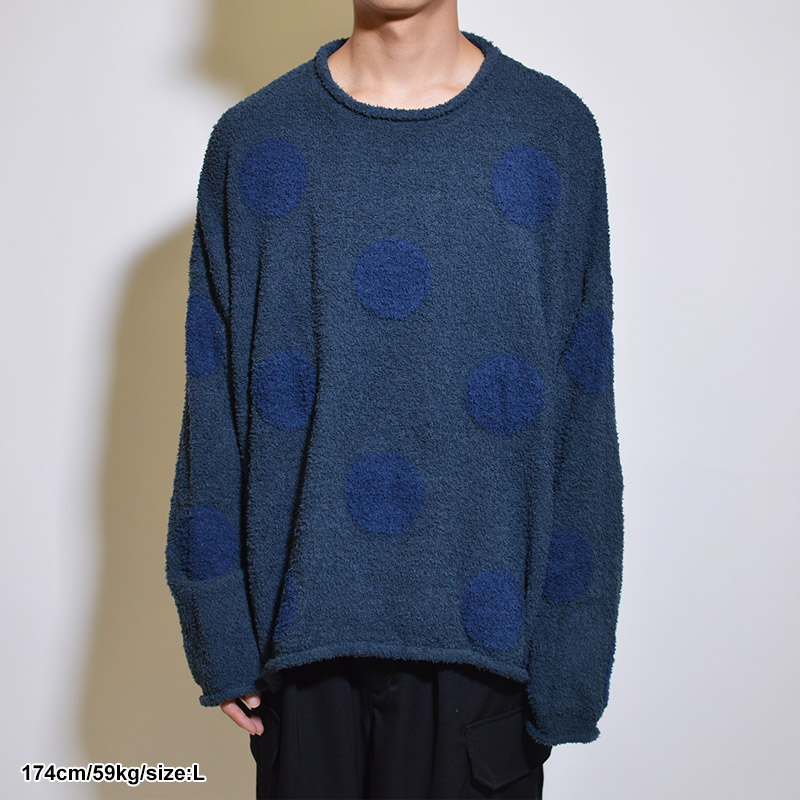 TEDDY FUR DOT KNIT SWEATER -2.COLOR- | IN ONLINE STORE