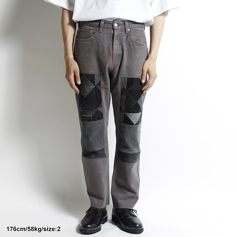 NY OLD PATCH DENIM PANTS TYPE-501 size:2 -BLACK- | IN ONLINE STORE