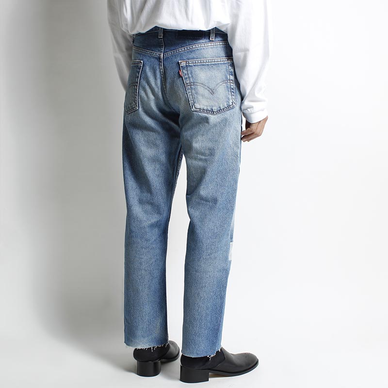 NY OLD PATCH DENIM PANTS TYPE-501 size:1 -BLUE-