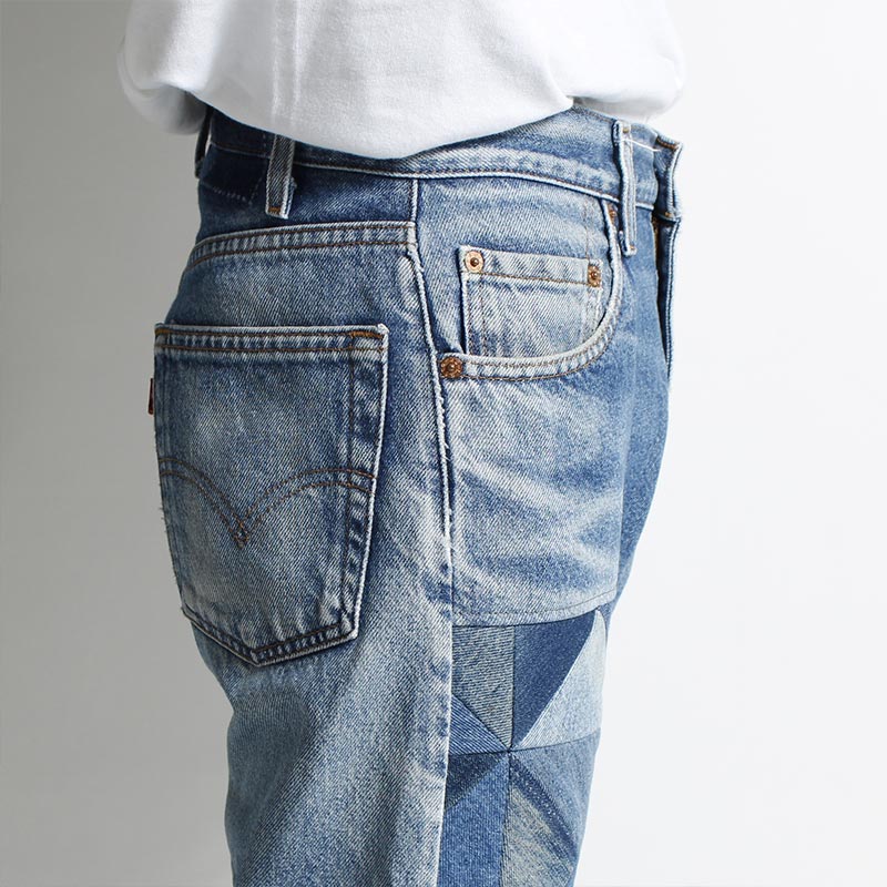 NY OLD PATCH DENIM PANTS TYPE-501 size:1 -BLUE-