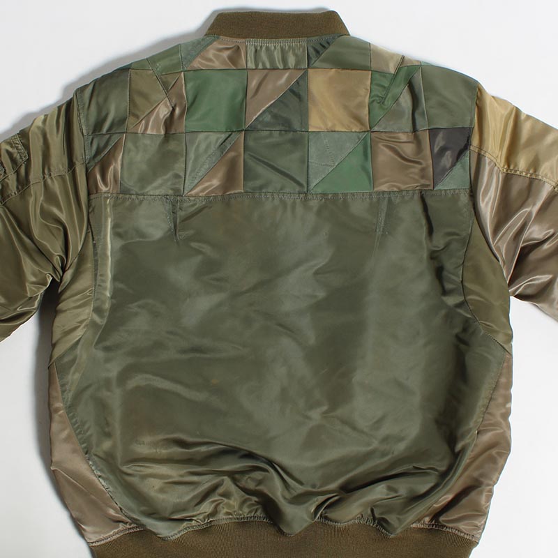 NY VINTAGE PATCH MA-1 JACKET -OLIVE B-