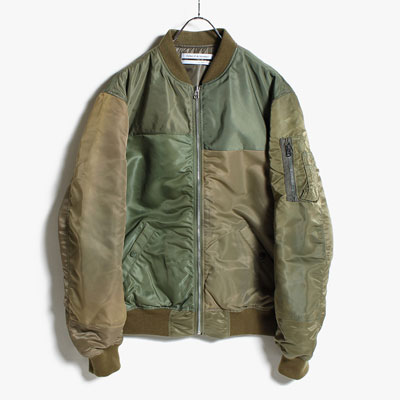 NY VINTAGE PATCH MA-1 JACKET -OLIVE A- | IN ONLINE STORE