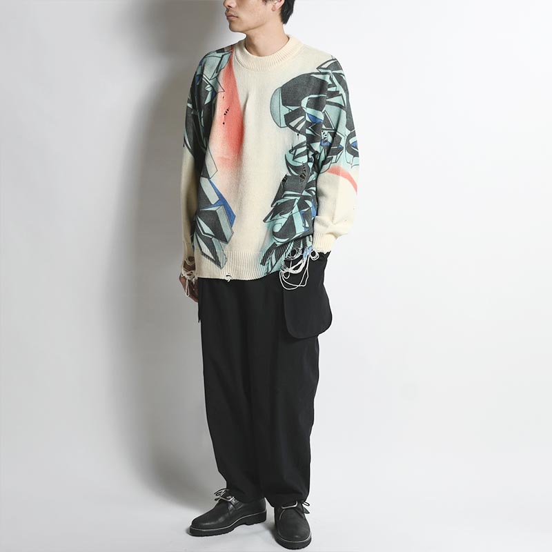 PIECE PRINTED KNIT PO -SUI BLUE- | IN ONLINE STORE