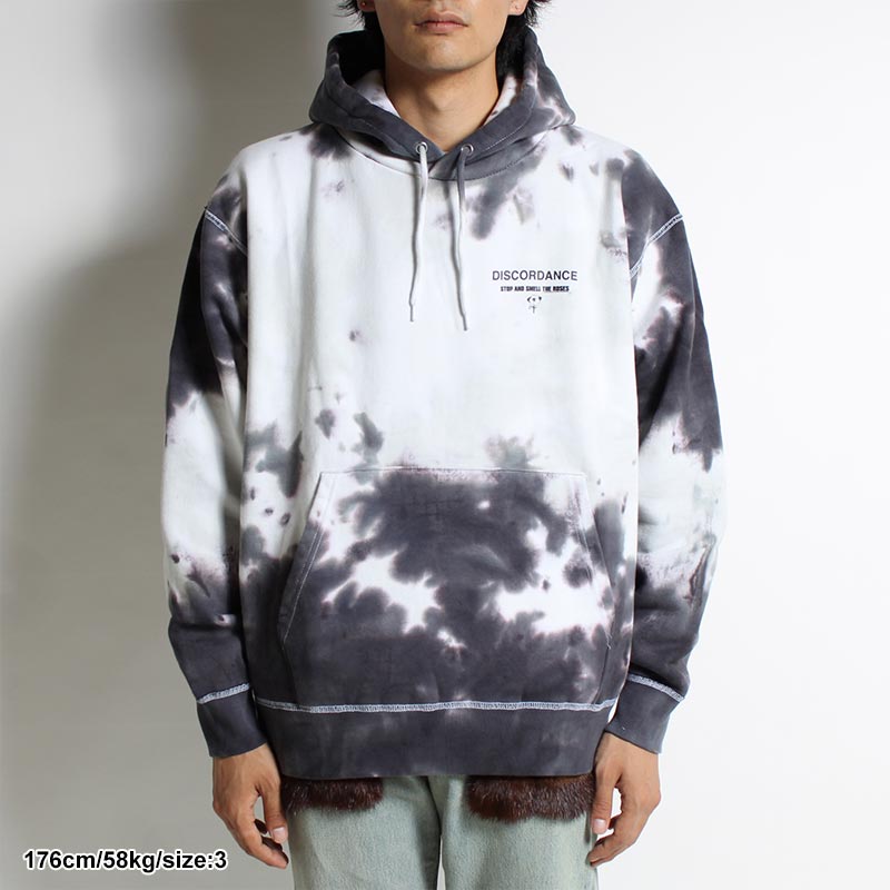 HAND DYEING HOODIE -WHITE-