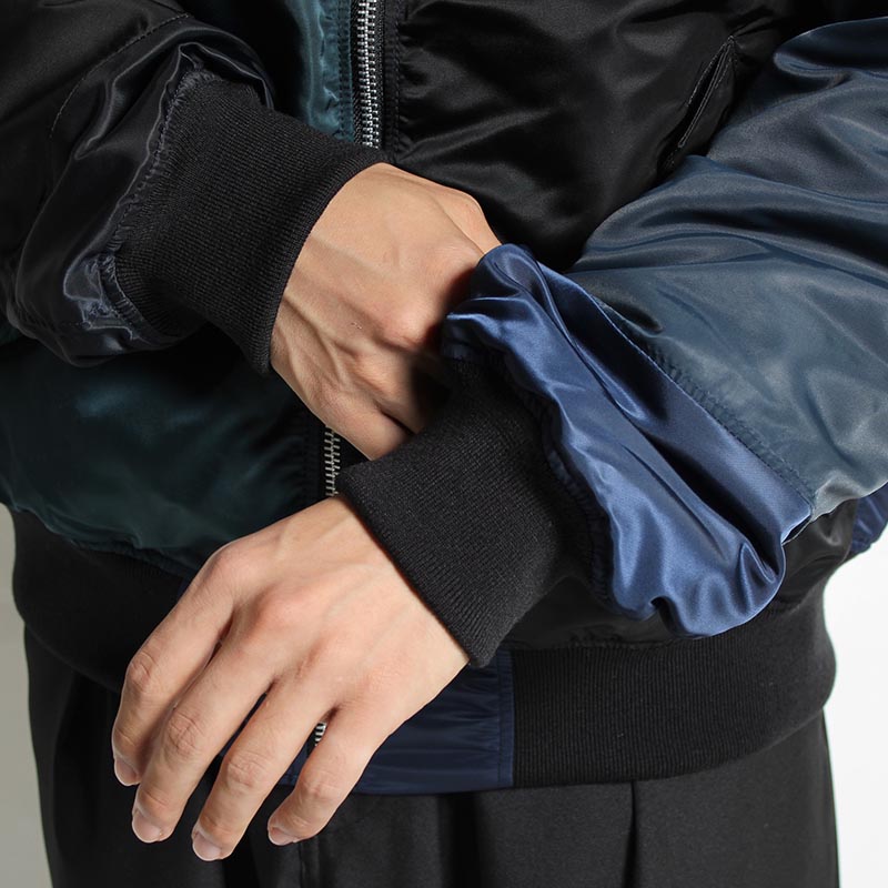 NY RE-CONSTRUCTED VINTAGE MA-1 JACKET -NAVY- | IN ONLINE STORE