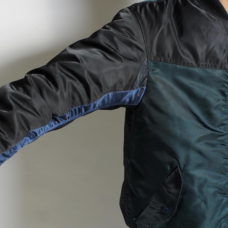 NY RE-CONSTRUCTED VINTAGE MA-1 JACKET -NAVY- | IN ONLINE STORE