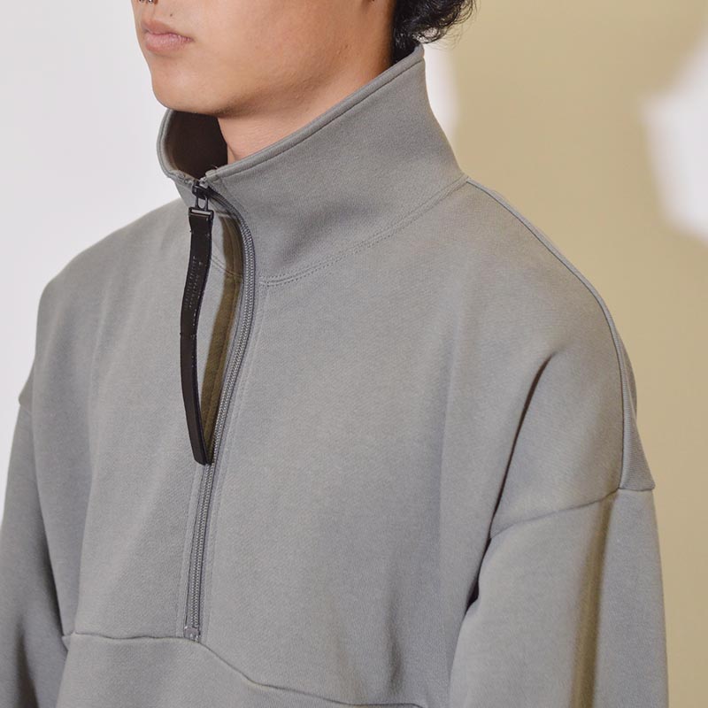 HALF ZIP BLOUSON -CHARCOAL-