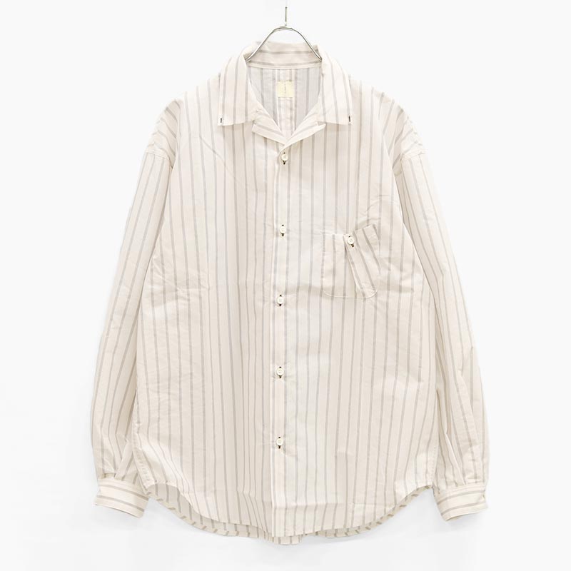 M.K STRIPE SHIRTS -BROWN STRIPE- | IN ONLINE STORE