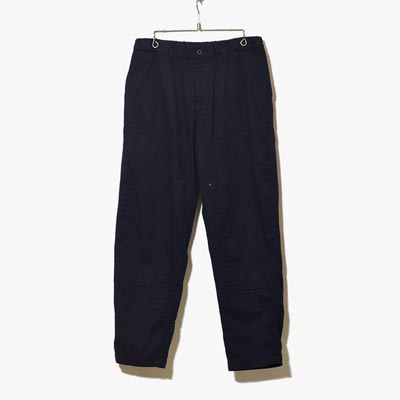 COTTON DRILL ELASTICATED WORK PANTS -NAVY-