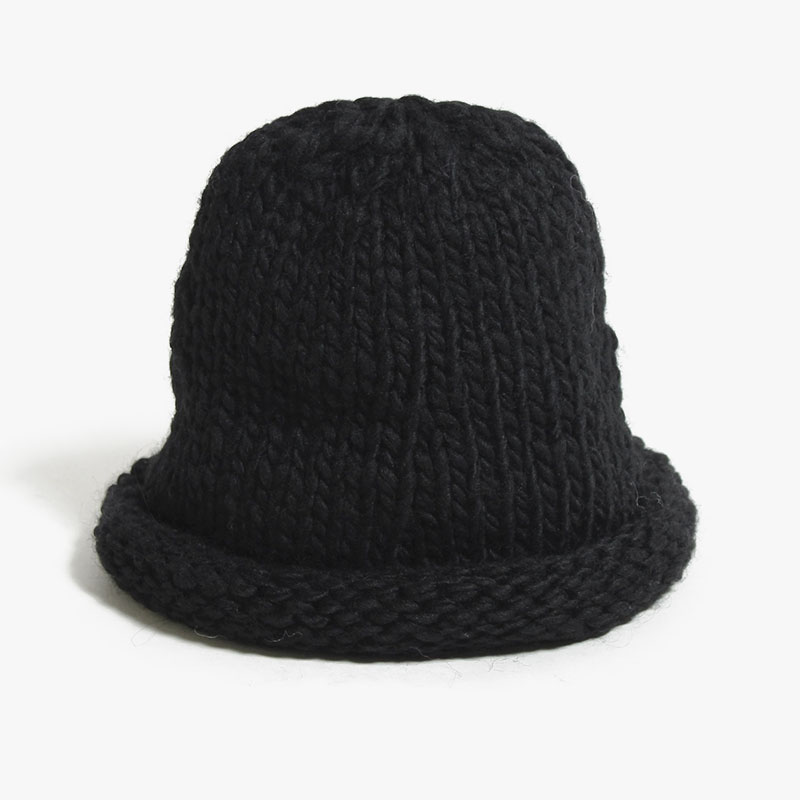 ROLL HAND KNITCAP -3.COLOR-(BLACK)