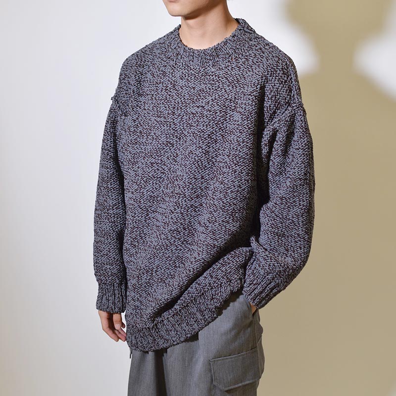 CREWNECK KNIT -CHARCOAL- | IN ONLINE STORE