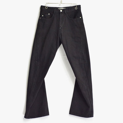 3D TWISTED JEANS -FADED BLACK-