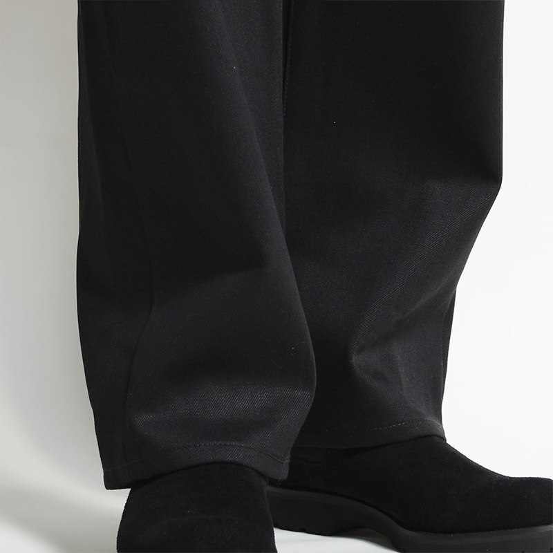 13.5oz Black Selvedge Denim Trousers Regular Fit Straight -BLACK-