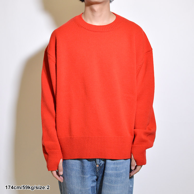 WRIST PATCH WIDE KNIT -RED-