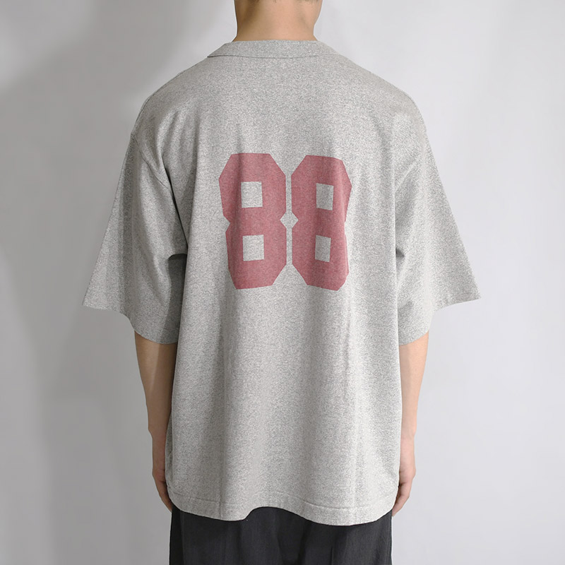 Cotton Rayon 88/12 Print Tee #D 12-88 -HEATHER GREY- | IN ONLINE STORE