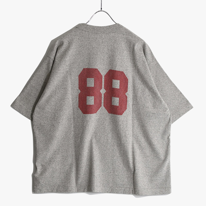 Cotton Rayon 88/12 Print Tee #D 12-88 -HEATHER GREY- | IN ONLINE STORE