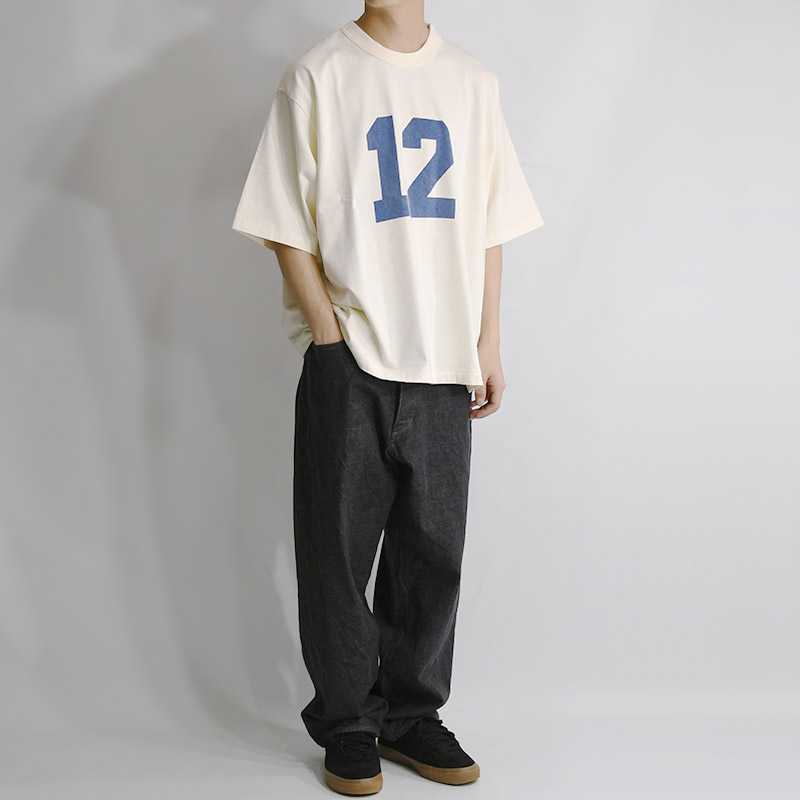 ALEYホワイトベージュ【正規品】blurhms ROOTSTOCK 88/12 プリント Tシャツ