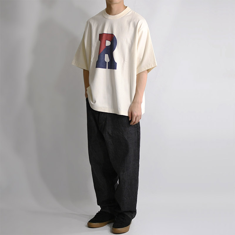 Cotton Rayon 88/12 Print Tee #E b-ROOTSTOCK -IVORY- | IN ONLINE STORE