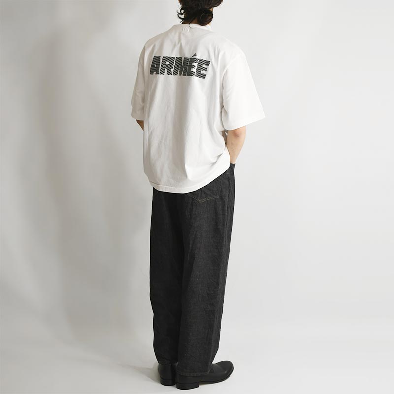 ARMEE Print Tee BIG -WHITE×BLACK- | IN ONLINE STORE