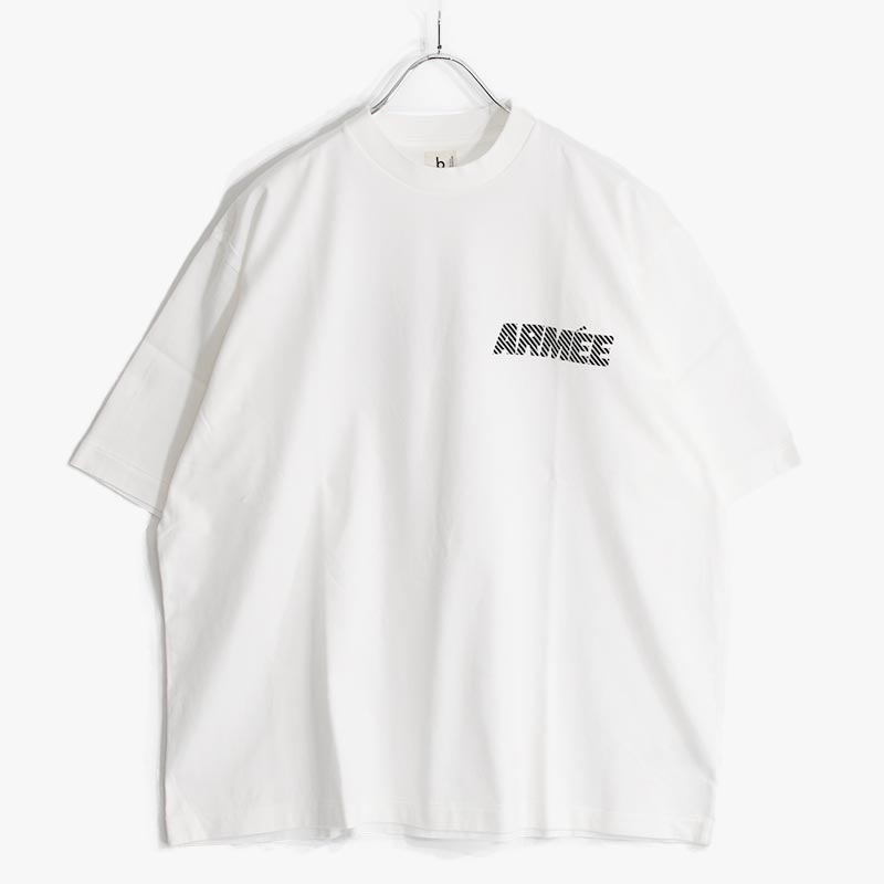 Tシャツ/カットソー(半袖/袖なし)blurhms ARMEE Print  BIG White BK-Ref 3