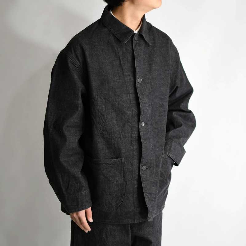 12.9oz Selvage Denim Coverall -BLACK- | IN ONLINE STORE