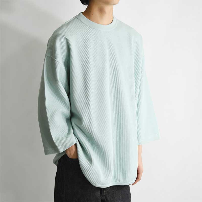 Rough&Smooth Thermal Baseball Tee -SMOKE MINT- | IN ONLINE STORE