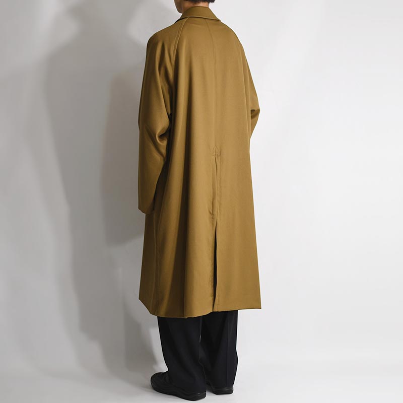 Wool Balmacaan Coat -BEIGE-