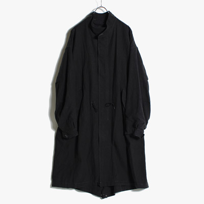 Ramie Wool 65 Coat -BLACK-
