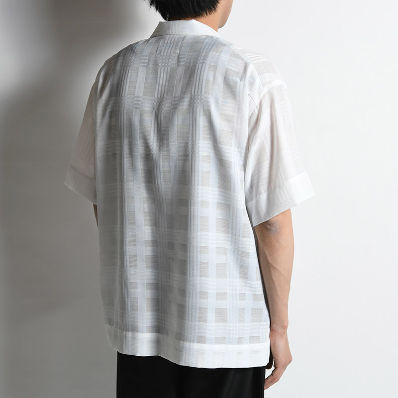 See-through Sleeve Shirt -WHITE-