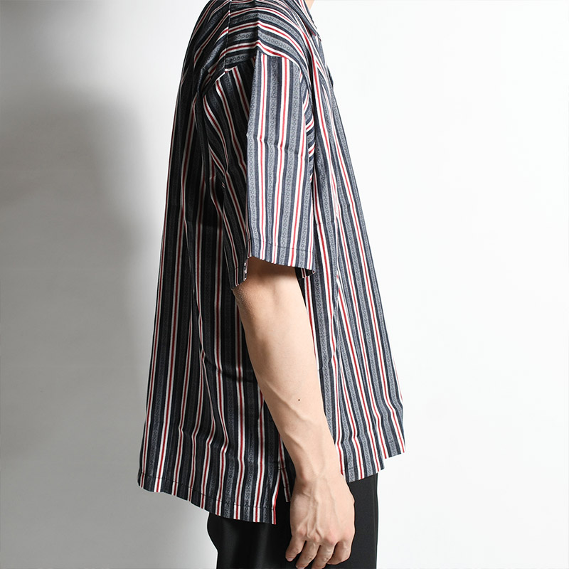 Stripe Jacquard Shirt -NAVY- | IN ONLINE STORE
