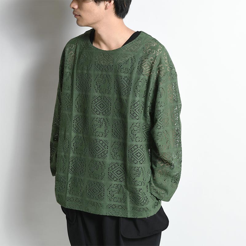 JHA LION LACE L/S SMOCK -GREEN-