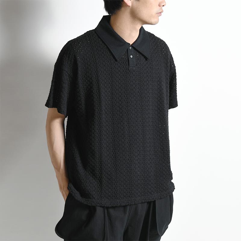BALFOUS LACE POLO SHIRT -BLACK- | IN ONLINE STORE