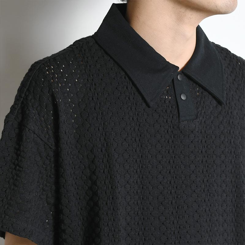 BALFOUS LACE POLO SHIRT -BLACK- | IN ONLINE STORE