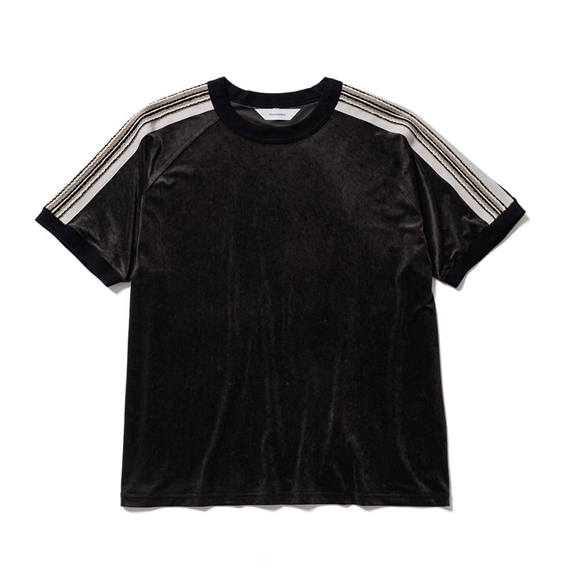 LACE TAPE VELOUR T-SHIRT -BLACK- | IN ONLINE STORE