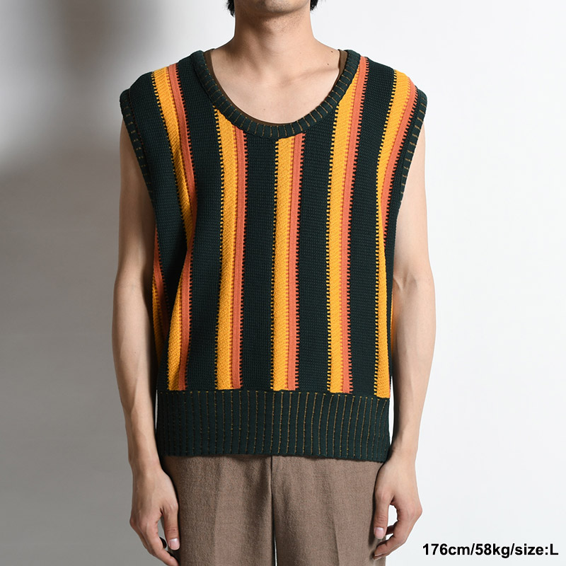 ROOTS KNIT VEST -RASTA-