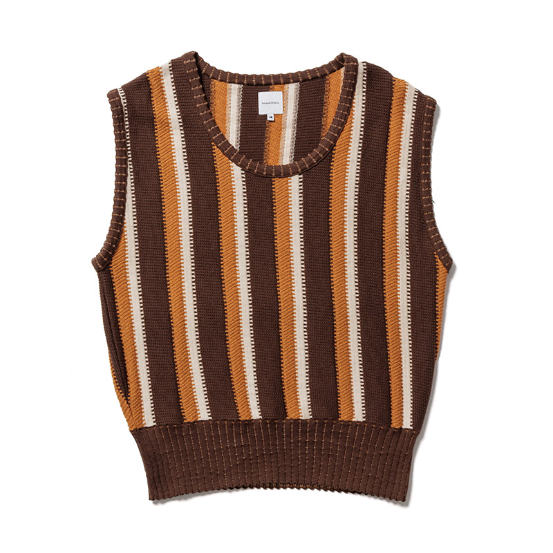 ROOTS KNIT VEST -BROWN- | IN ONLINE STORE