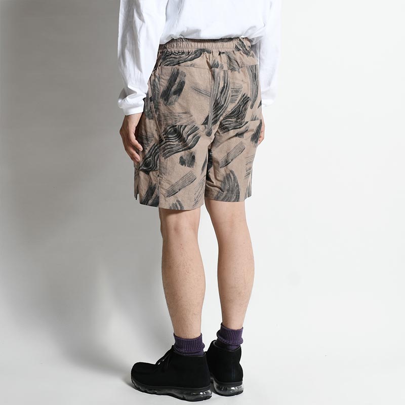 MOKUME STAMP SHORTS -BROWN-