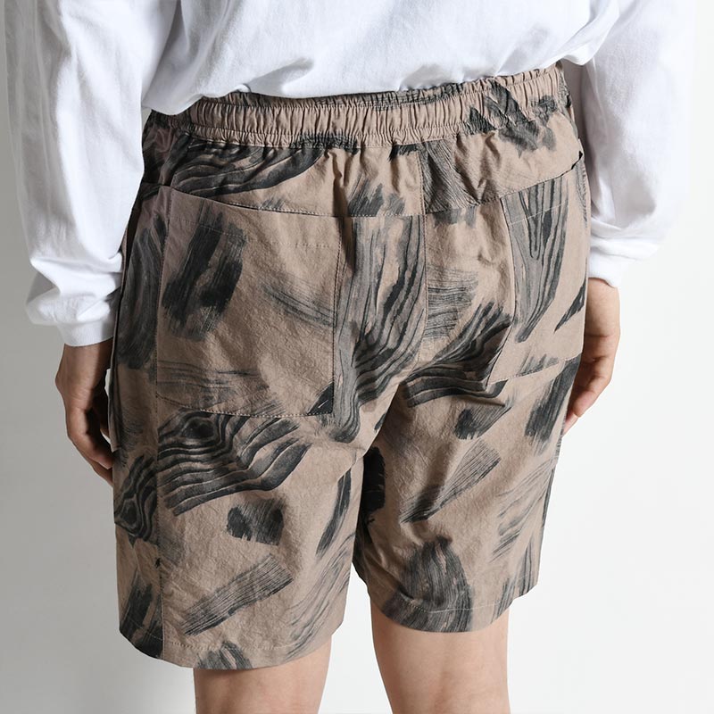 MOKUME STAMP SHORTS -BROWN-