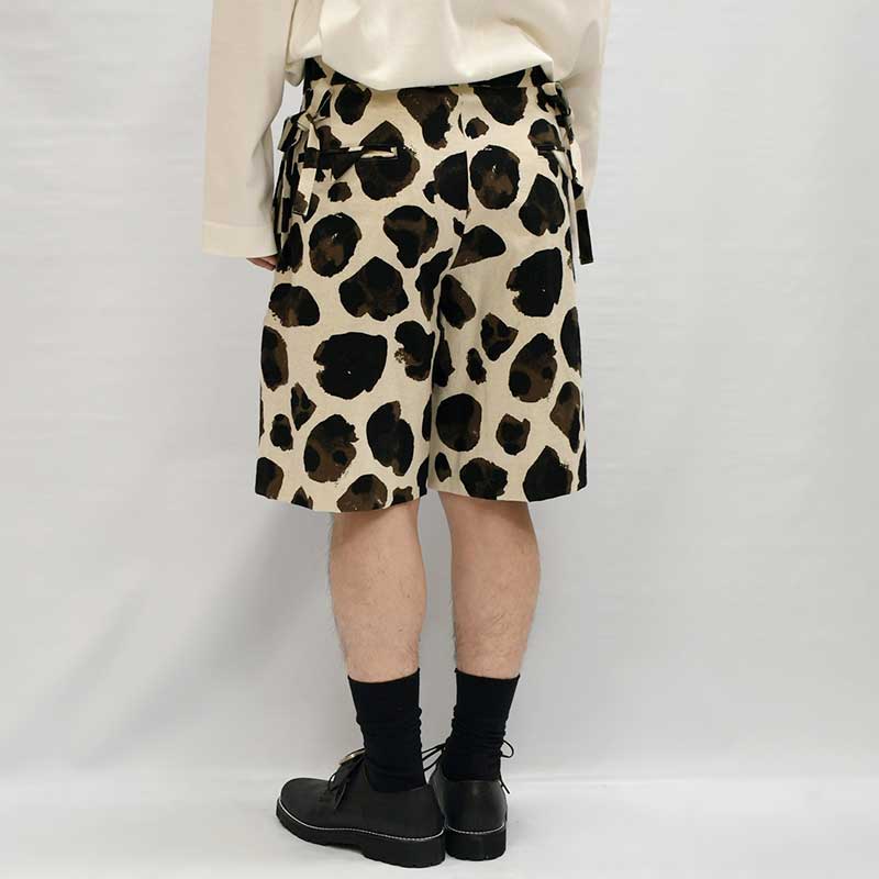 ANIMAL PATTERN LINEN SHORTS -NATURAL- | IN ONLINE STORE