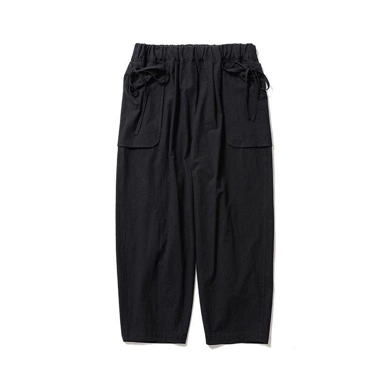 DRAWSTRING PK EASY PANTS -BLACK-