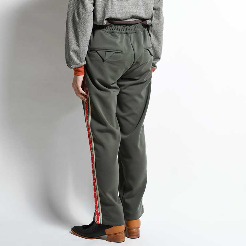LACE TAPE TRACK PANTS -KHAKI- | IN ONLINE STORE