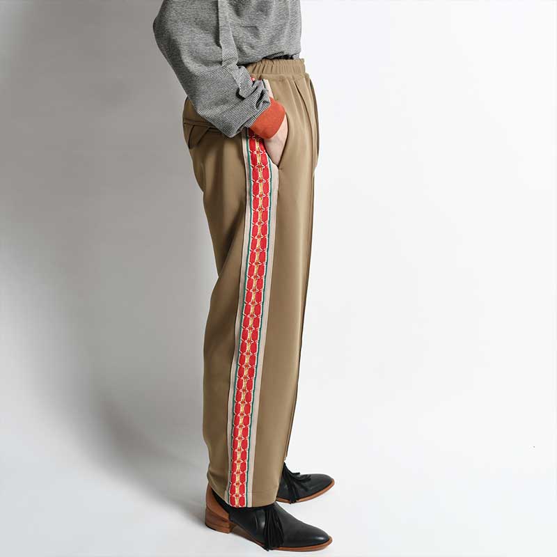 LACE TAPE TRACK PANTS -COYOTE-