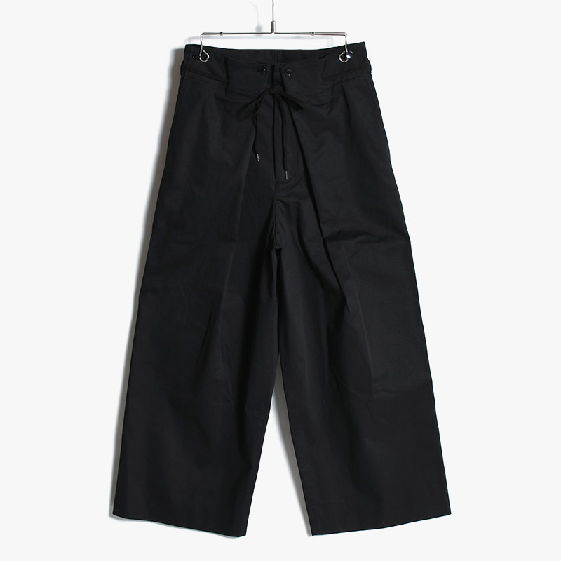 Cotton Twill Hakama Trousers -BLACK- | IN ONLINE STORE